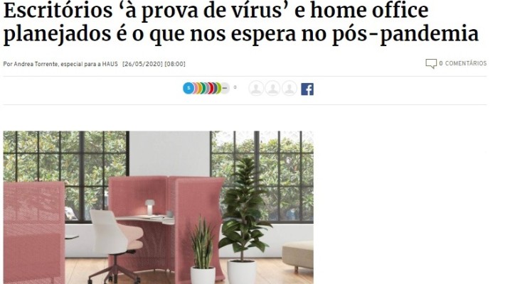 Entrevista Gazeta do Povo: os escritórios ‘à prova de vírus’ na pós-pandemia