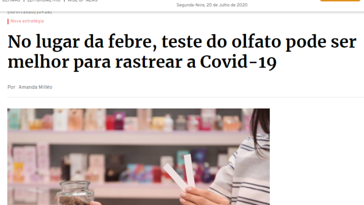 Entrevista Gazeta do Povo: perda de olfato como sintoma do coronavírus