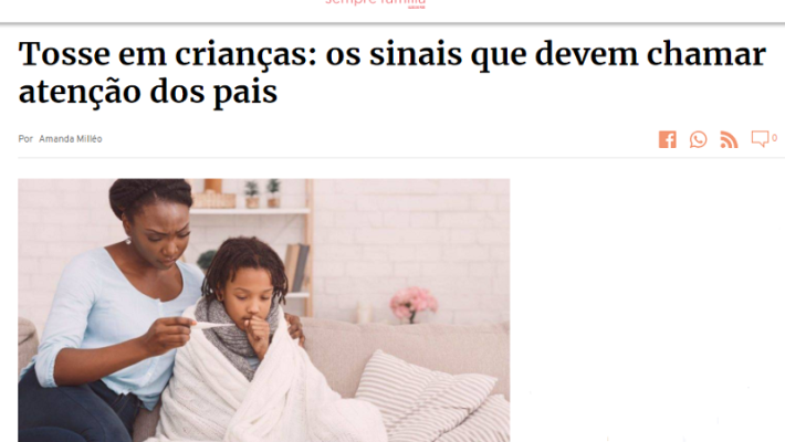 Entrevista Gazeta do Povo: tosse em crianças